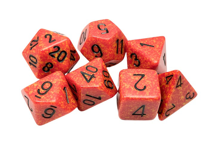 Chessex - Speckled Polyhedral 7 Dice Set - Fire