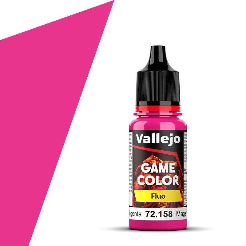 Vallejo Game Color Fluo - Fluorescent Magenta (18ml) - Loaded Dice