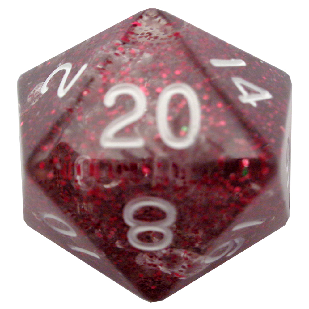 Fanroll - 35mm Mega Acrylic D20 - Ethereal Light Purple with White Numbers