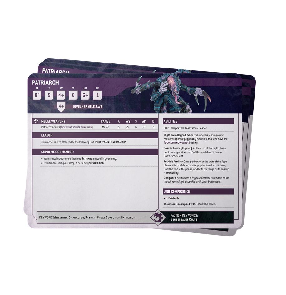 Datasheet Cards: Genestealer Cults - Release Date 22/6/24 - Loaded Dice