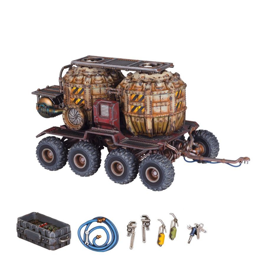 Necromunda: Promethium Tanks on Cargo-8 Ridgehauler Trailer - 0