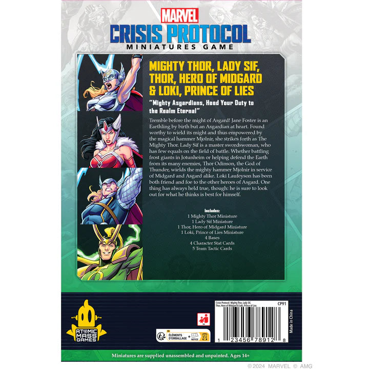 Marvel Crisis Protocol: Mighty Thor, Lady Sif, Thor, Hero of Midgard & Loki, Prince of Lies