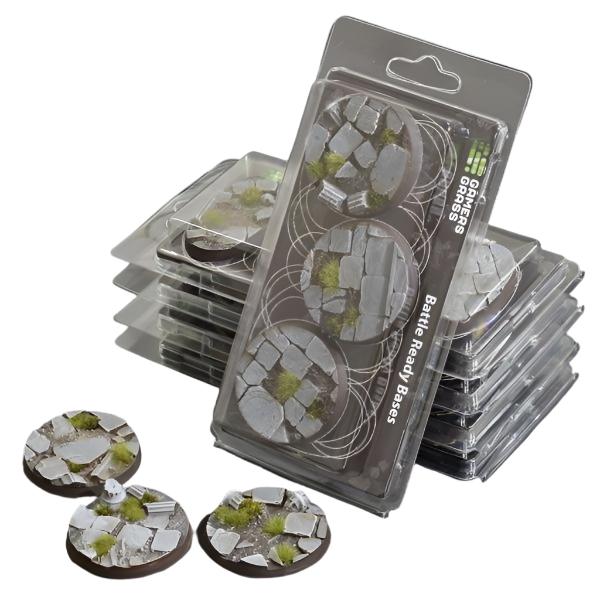 Gamers Grass Battle Ready Bases - Temple Round 50mm (x3)