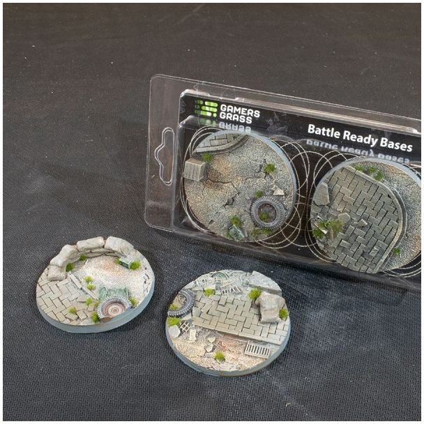 Gamers Grass Battle Ready Bases - Urban Warfare Round 60mm (x2)