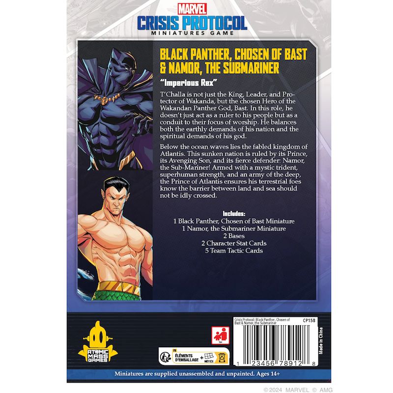 Marvel Crisis Protocol: Black Panther, Chosen of Bast & Namor, The Sub-Mariner