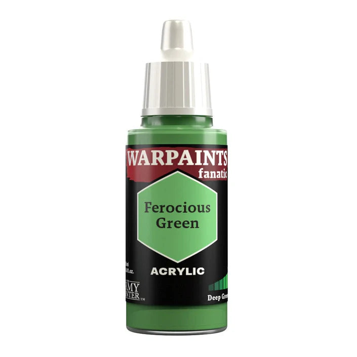 Army Painter Warpaints Fanatic: Ferocious Green 18ml - Loaded Dice