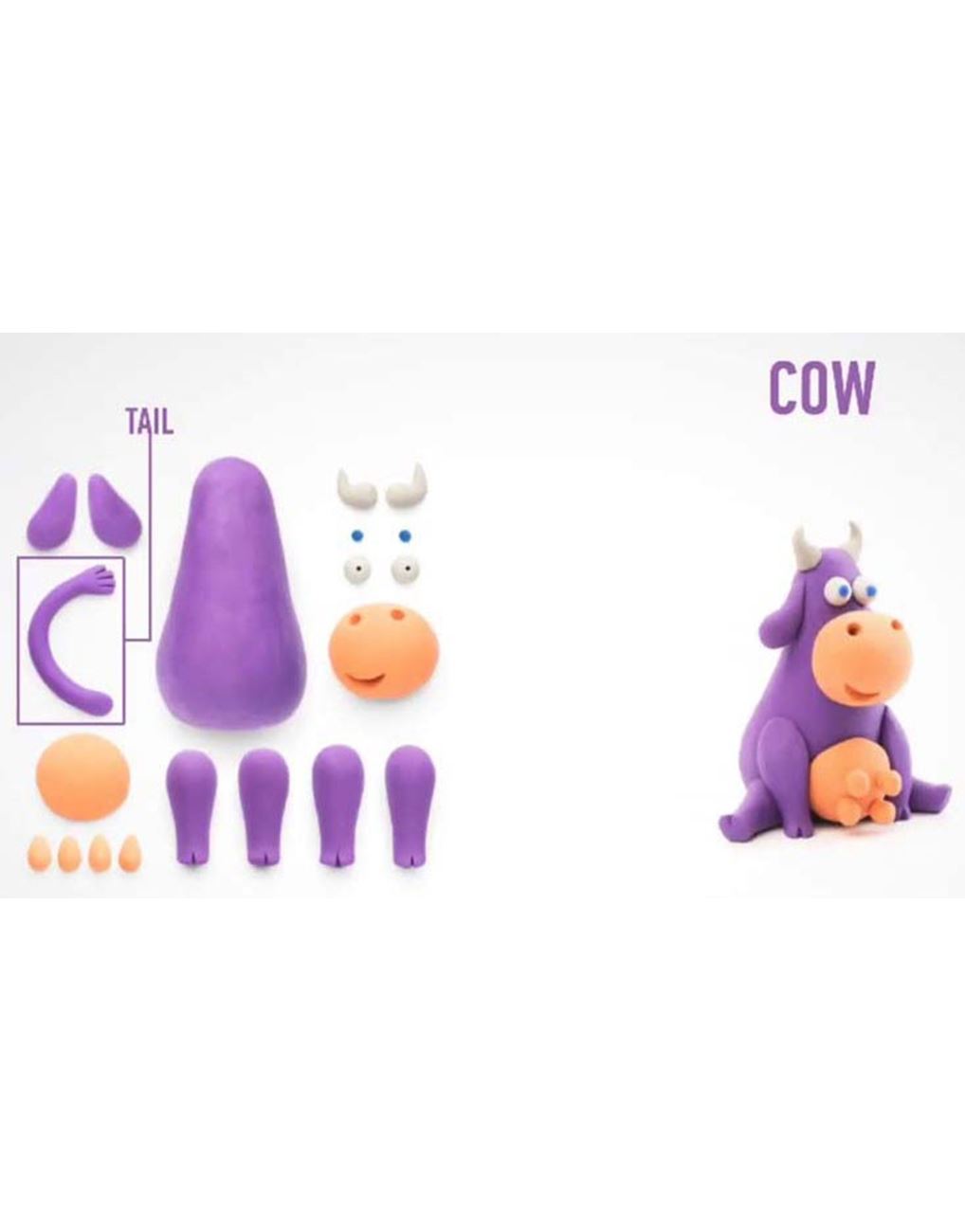 HEY CLAY Claymates Cow