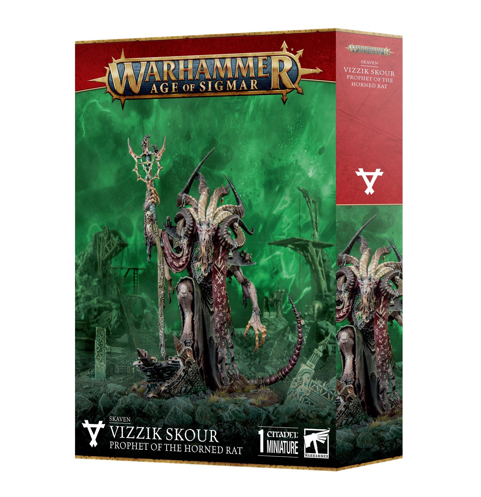 Skaven: Vizzik Skour Prophet Horned Rat - Release Date 21/9/24