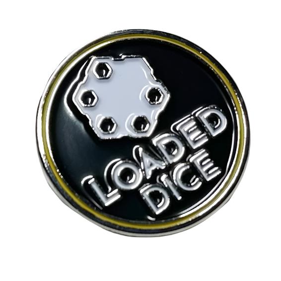 Loaded Dice Enamel Pin Badge