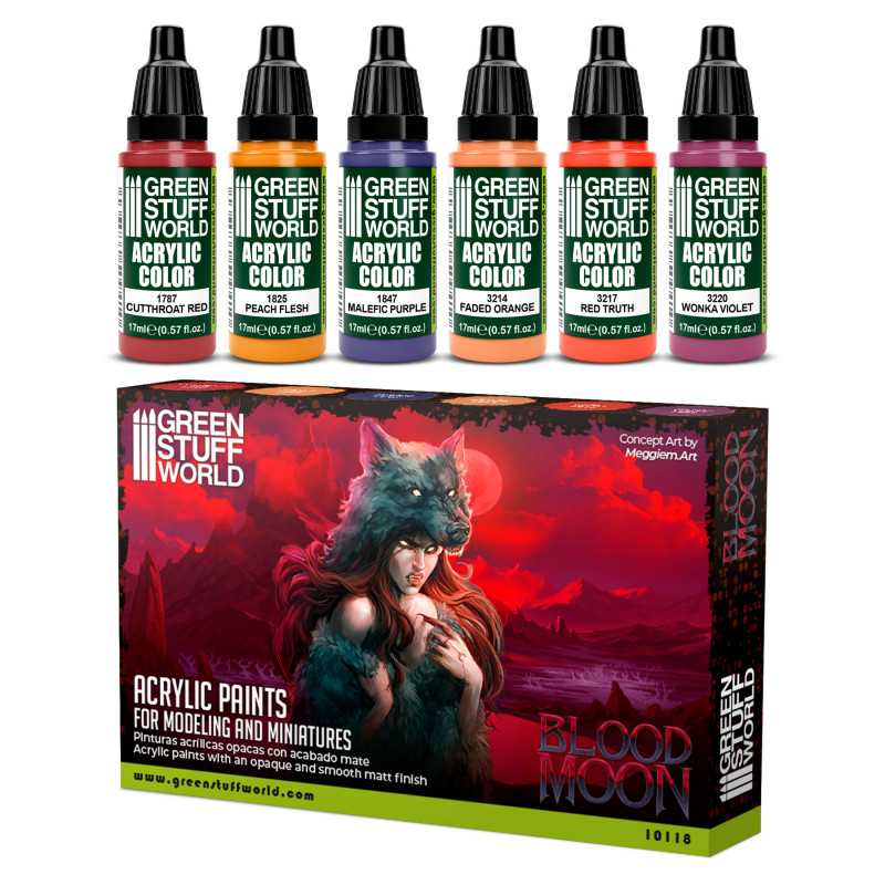 Green Stuff World Paint Set - Blood Moon - Loaded Dice