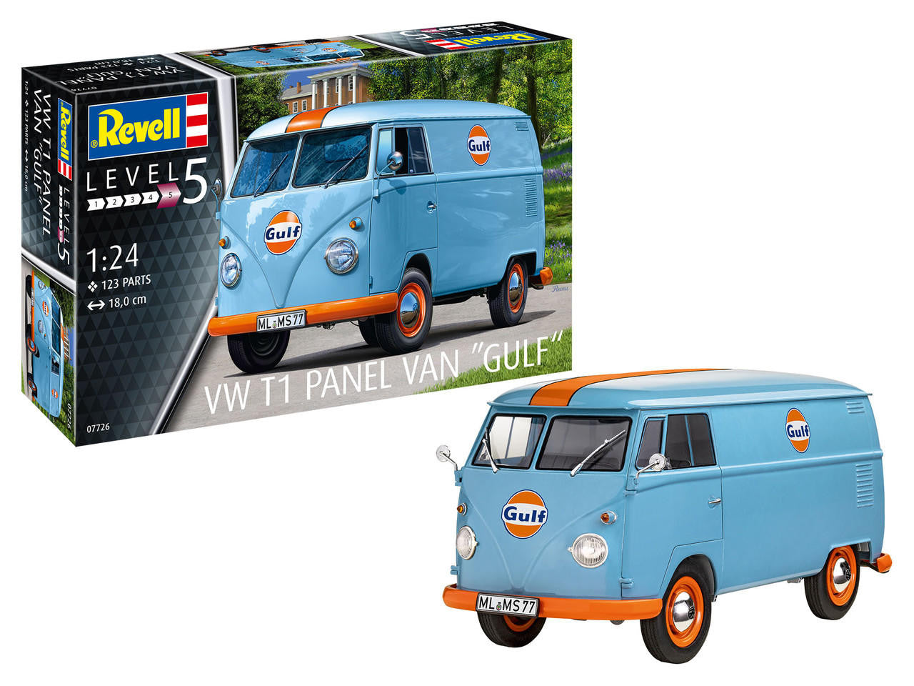 VW T1 Panel Van (Gulf Decoration) 1:24 - Loaded Dice