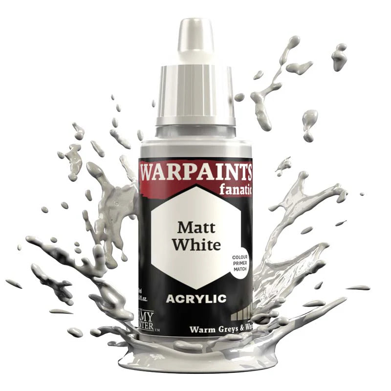 Army Painter Warpaints Fanatic: Matt White 18ml - Loaded Dice