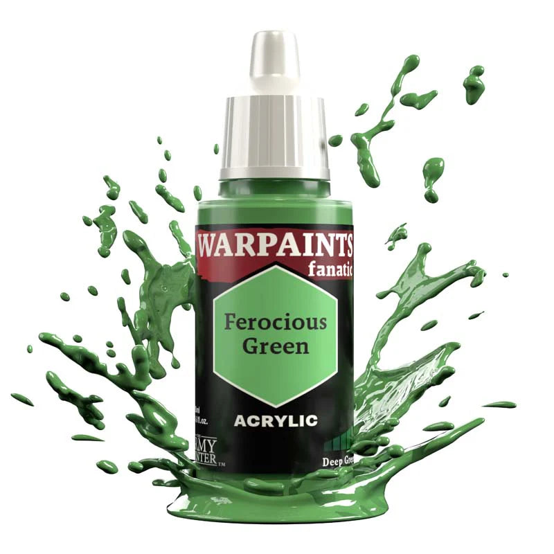 Army Painter Warpaints Fanatic: Ferocious Green 18ml - Loaded Dice