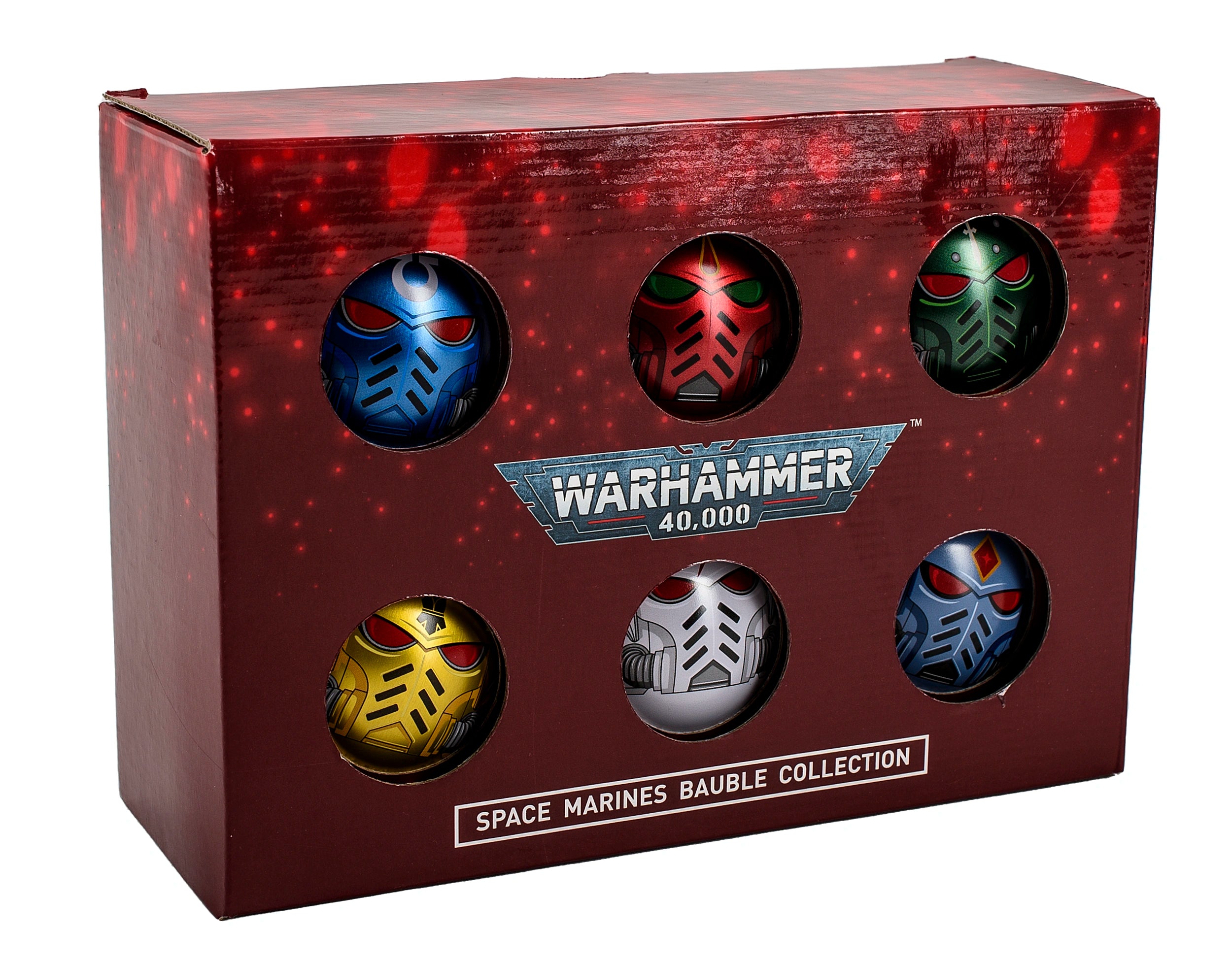 Warhammer 40,000: Novelty Space Marine Chapter Helmet Baubles- 6 pack