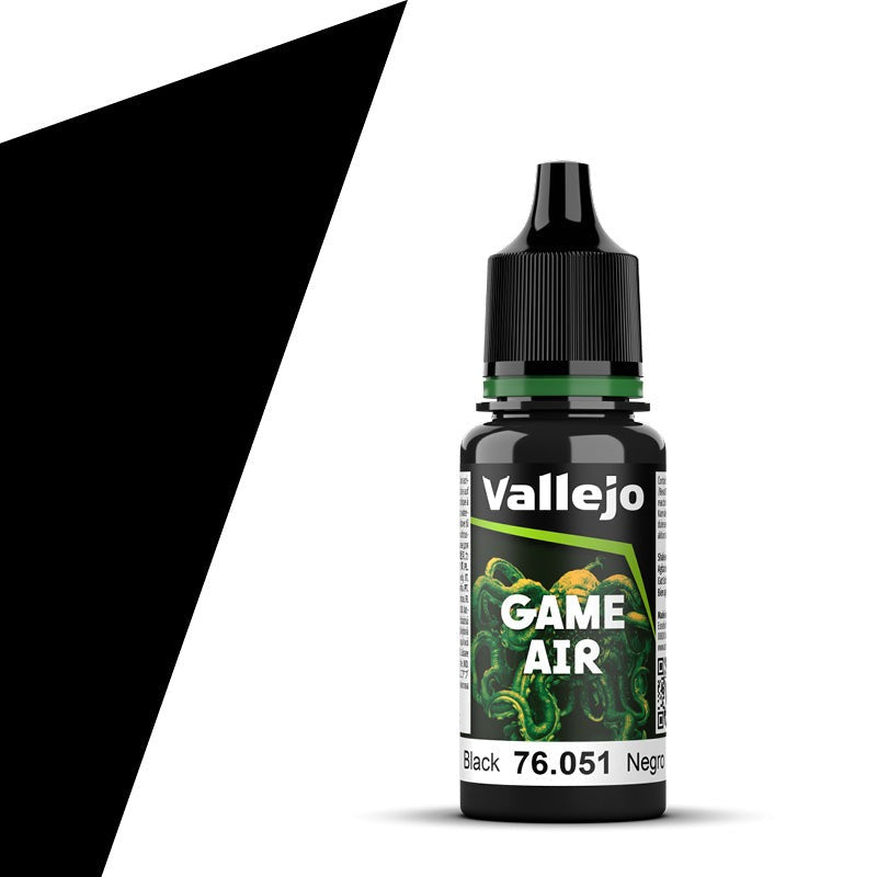 Vallejo Game Air Black (18ml) - Loaded Dice