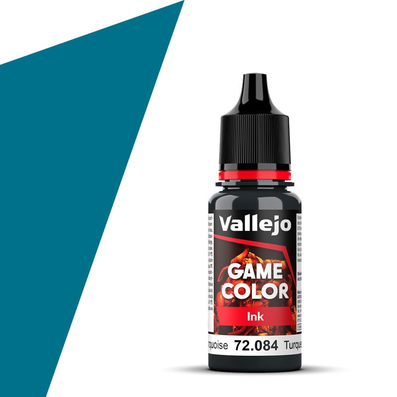 Vallejo Game Color Game Ink - Dark Turquoise (18ml) - Loaded Dice