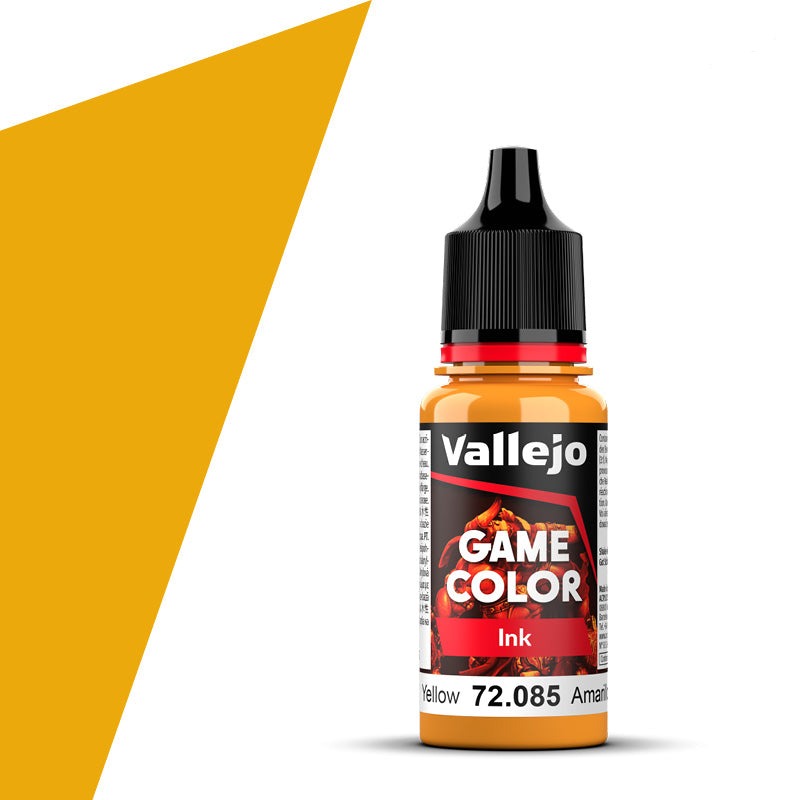 Vallejo Game Color Game Ink - Yellow (18ml) - Loaded Dice