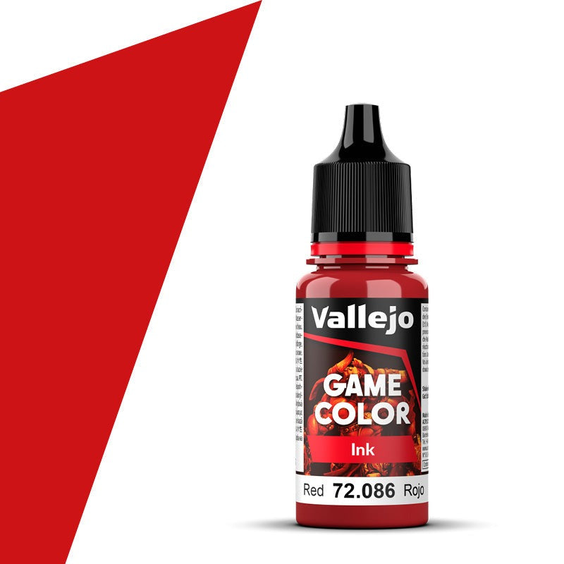 Vallejo Game Color Game Ink - Red (18ml) - Loaded Dice