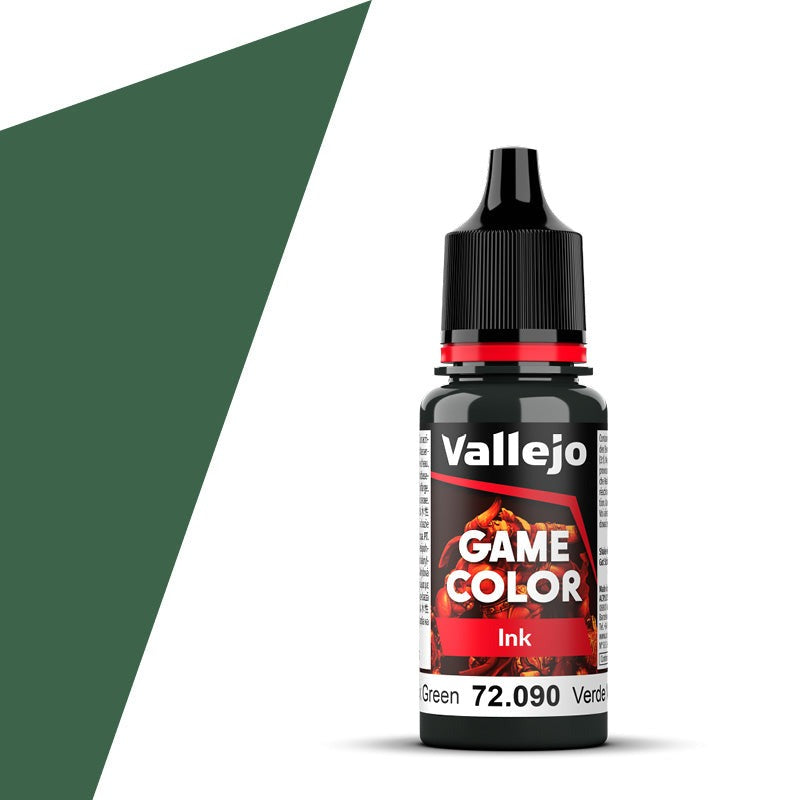 Vallejo Game Color Game Ink - Black Green (18ml) - Loaded Dice