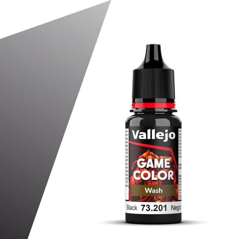 Vallejo Game Color Wash - Black (18ml) - Loaded Dice