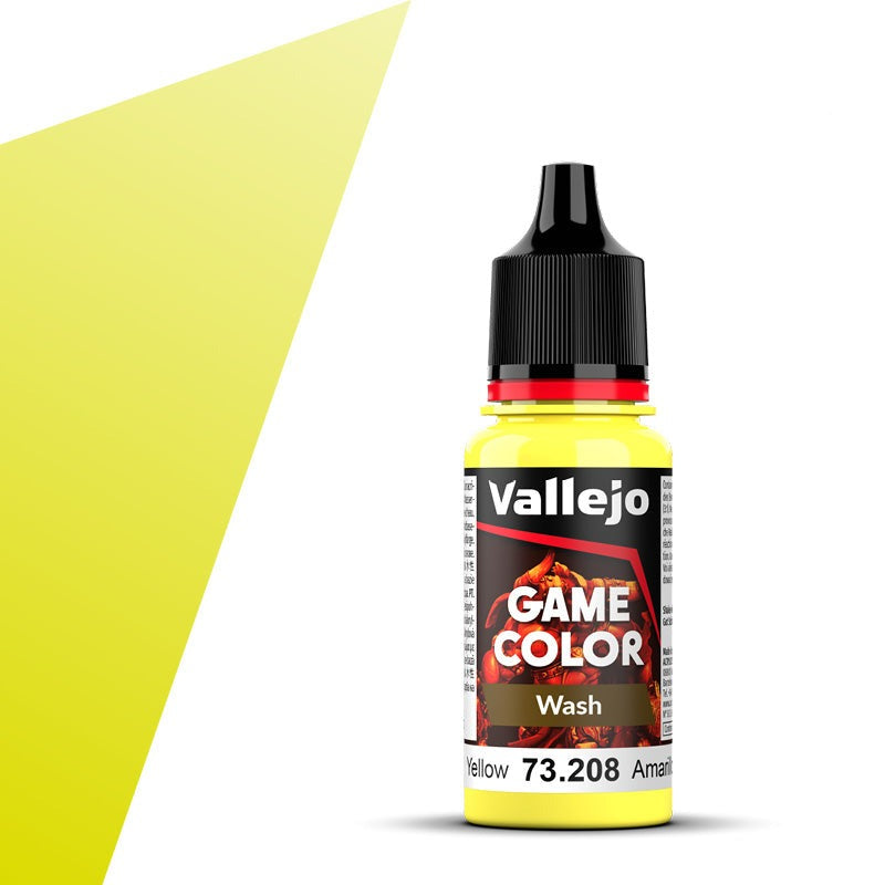 Vallejo Game Color Wash - Yellow (18ml) - Loaded Dice