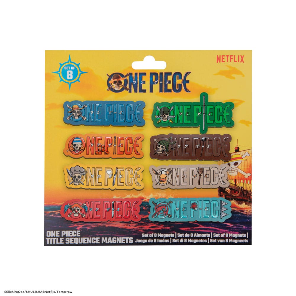 One Piece Fridge Magnets 8-Pack Title Sequence